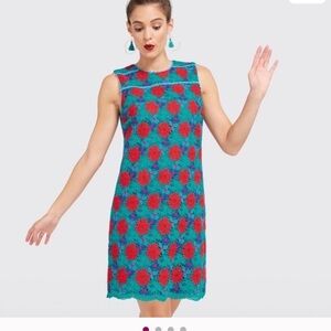 NWT Draper James Patriotic Floral
Mace Red Blue Teal Shift Dress size 10